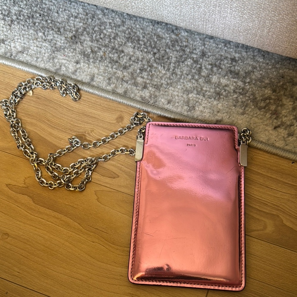Barbara Bui Pink Metallic Crossbody Bag